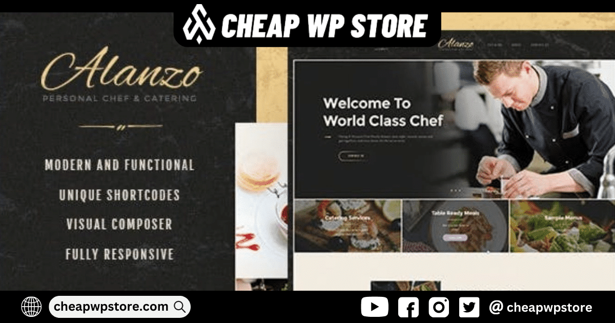 Alanzo - Personal Chef & Catering WordPress Theme