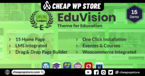Eduvision - Online Course Multipurpose Education WordPress Theme