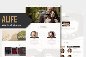 Alife - Wedding Invitation Muse Template