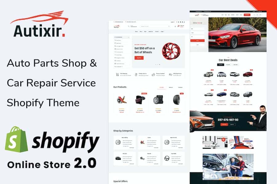 Autixir - Auto Parts Shop Shopify Theme OS 2.0