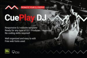 CuePlay - Personal DJ / Music Website Template