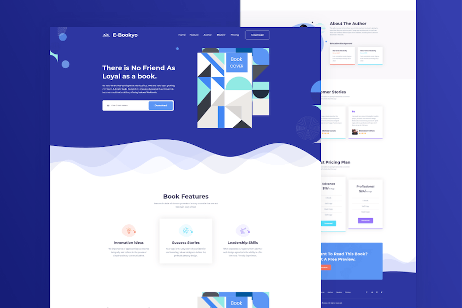 Ebookyo - Ebook Unbounce Landing Page Template