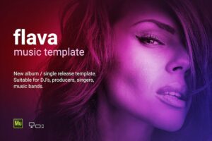 Flava - Music album / single promo site template