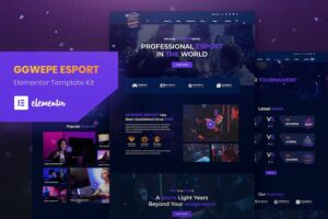 GGWEPE - Esports & Gaming Elementor Template Kit