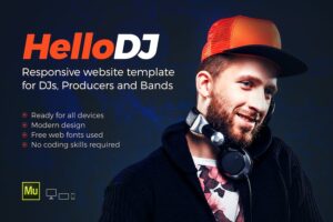 HelloDJ - One Page Site Template for DJ & Producer