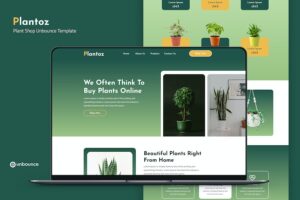 Plantoz — Plant Shop Unbounce Template