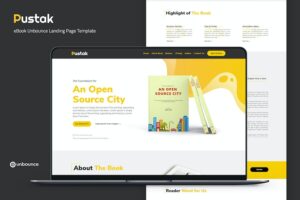 Pustak — eBook Unbounce Landing Page Template
